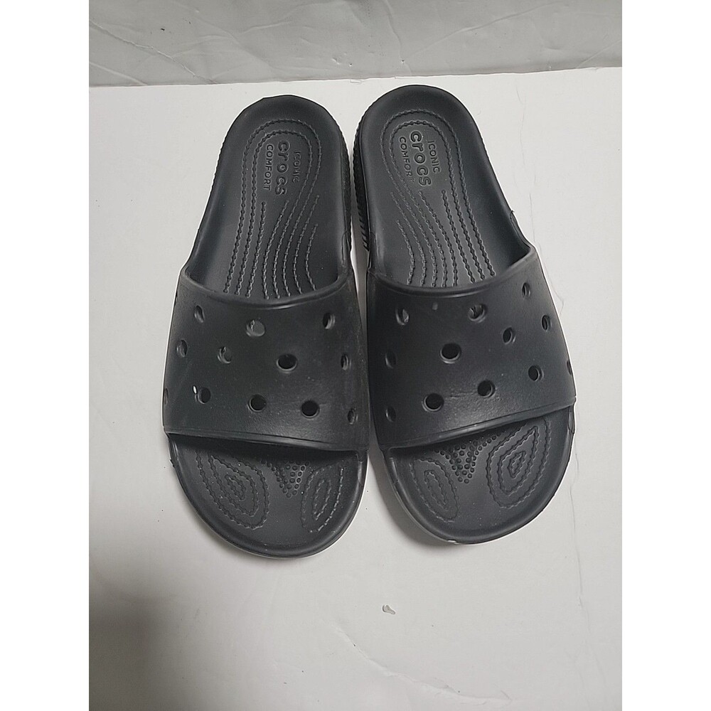 CROCS -CIABATTA CLASSIC SLIDE - BLACK Comfort Women's 7/Mens 5 Shoes
